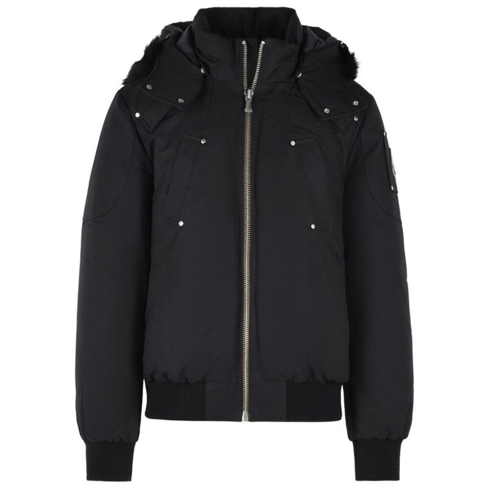 Moose Knuckles 'Original Ballistic' Black Cotton Blend Bomber Jacket Men